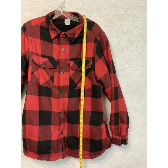 Highland Originals Shirt Mens Medium Fleece Lined Flannel Buffalo Plaid - Picture 4 of 7